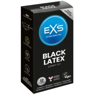 EXS Black Latex Condoms 4