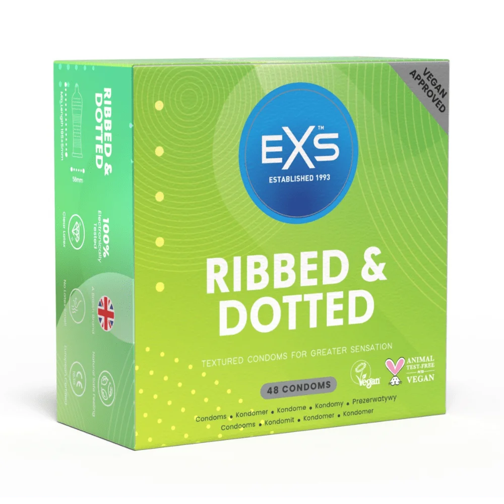 EXS Ribbed and Dotted Condoms 3 EXS Ribbed and Dotted Condoms 1