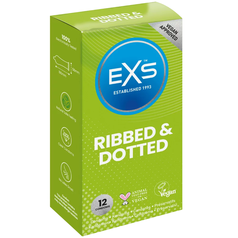 EXS Ribbed and Dotted Condoms 1 EXS Ribbed and Dotted Condoms 2