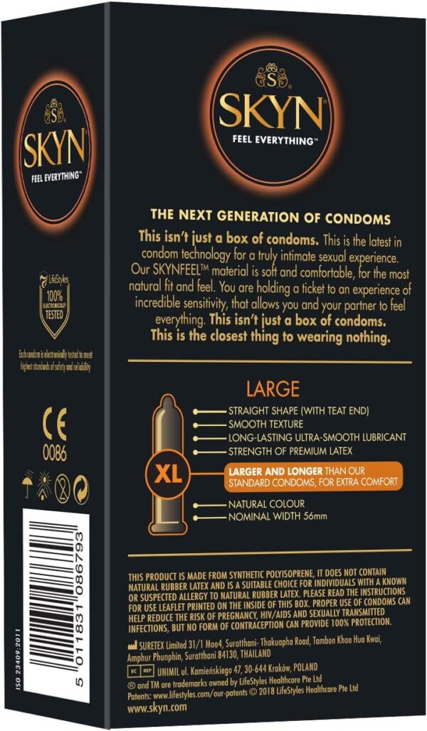 SKYN Large Non Latex Condoms 3