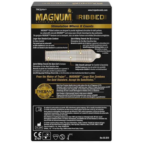 Trojan Magnum Ribbed Condoms 6