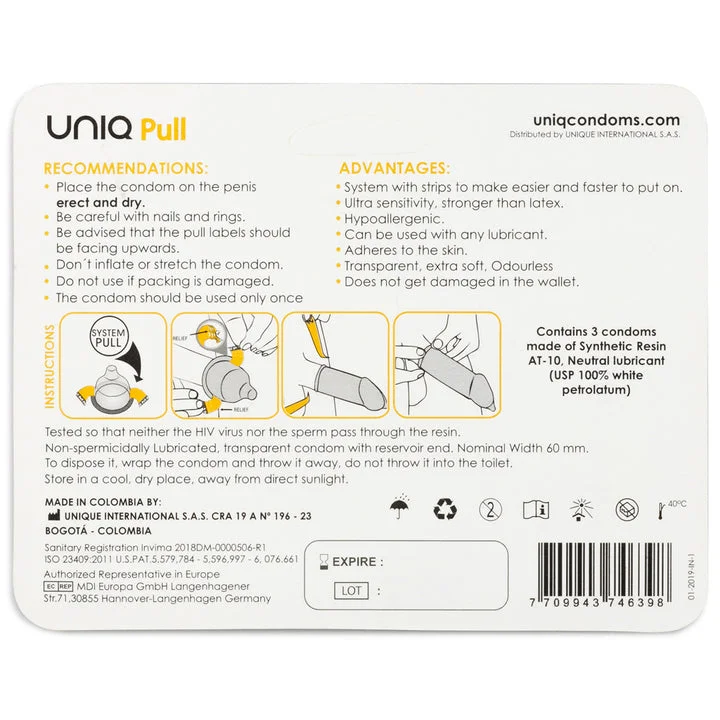 UNIQ Pull Latex Free Condoms 3 UNIQ Pull Latex Free Condoms 6